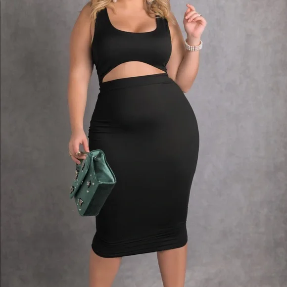 Rebdolls | Dresses | Well Played Cut Out Bodycon Midi Dress | Poshmark